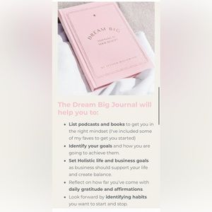 Dream Big and Make It Your Reality Book by Jessica Williamson